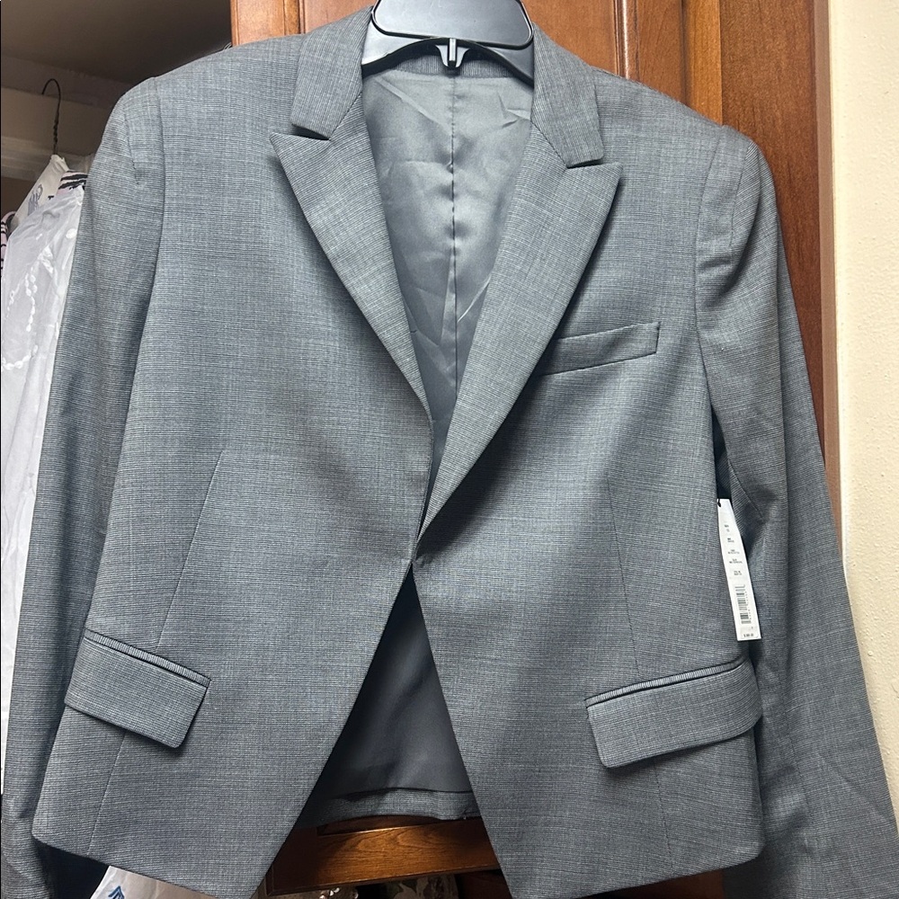 Theory Charcoal Textured Blazer